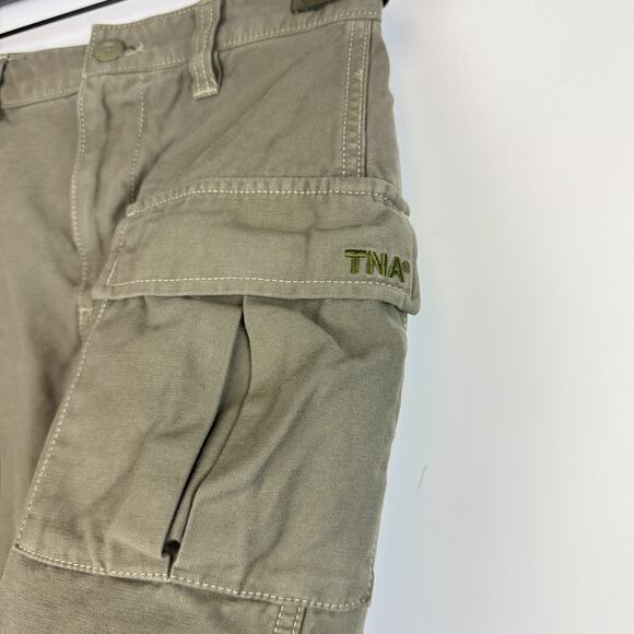 Aritzia TNA Supply Cargo Micro Mini Skirt Green Cotton - Size 00 - Picture 2 of 8